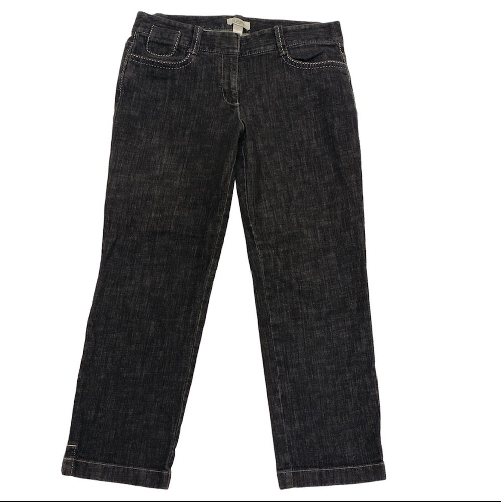 LOFT Dark gray ankle jeans, size 6